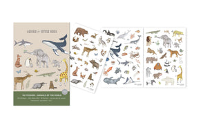 Kinder-Schreibtischunterlage mit Tier-ABC, waschbar, zeigt bunte Illustrationen von verschiedenen Tieren und Buchstaben.