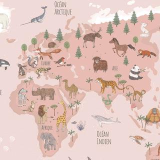 sous-main, animaux du monde, français, Schreibtischunterlage "Tiere dieser Welt" französisch