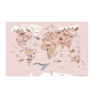 sous-main, animaux du monde, français, Schreibtischunterlage "Tiere dieser Welt" französisch
